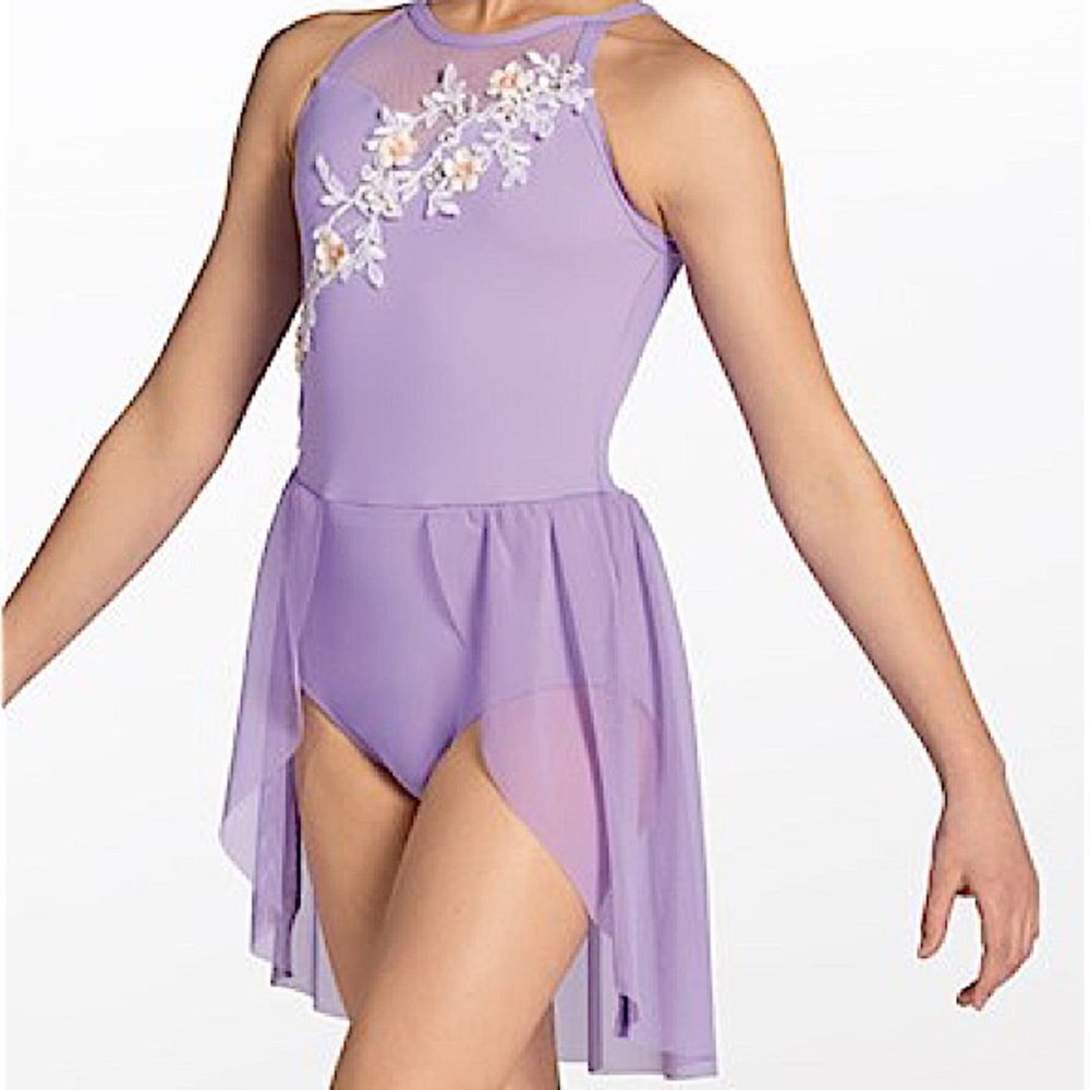 WEISSMAN Dance costume lavender purple dress Cant Help Falling In Love 12579 SA